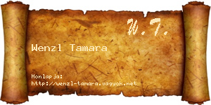 Wenzl Tamara névjegykártya