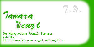 tamara wenzl business card